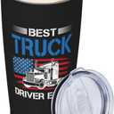 PIOYE Truck Driver Gifts for Men, Trucker Driver Tumbler 20oz, Truck Drivers Appreciation Gifts Stainless Steel Insulated Travel Coffee Mug Cup for Men Dad Husband Birthday Christmas Father's Day