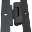 6 x QCAA Black Steel Hinge Offset for Cabinet Door, 3/8", Matte Black, 12 Pack, Made in Taiwan