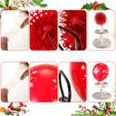 29 Pcs Christmas Golf Cart Decoration Kit with Semicircular Flag Red Green Snowflake? Paper Fans Balloon Ribbon and Tape for Christmas Parades, Parties & Home Decor