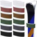 Seenelling 12pcs Ski Straps Adjustable Ski Fasteners Straps for Carrying Durable Hook and Loop EVA Protector Pads Between (Dark Colors)