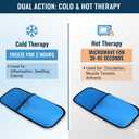Gel Cold & Hot Therapy Slippers - 360 Full Foot Coverage for Plantar Fasciitis, Neuropathy, and Swelling Relief - Pliable Gel Ice Pack Wrap for Post-Surgery, Chemo, and Sore Feet(Blue, Large)