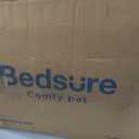 Bedsure Human Dog Bed for Adult, Plush Giant Calming Nest Bed Orthopedic | 71" Human Size Dog Bed Washable with Storage Pocket, Supportive Bolster, Egg Foam, Non-Slip Bottom, Fluffy Faux Fur,Dark Grey 