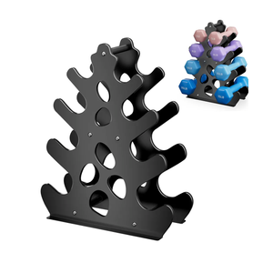 Coral-Inspired Dumbbell Rack Stand (No weights included), A-Frame Design Weight Rack with Handle, Compact & Space-Saving Dumbbell Holder for Home Gym