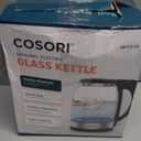 Cosori Electric Kettle, No Plastic Filter & Spout, 1.8Qt Tea Kettle & Hot Water Boiler For Coffee & Tea, Water Heater & Teapot, Automatic Shut Off, Borosilicate glass, Black, 1500W