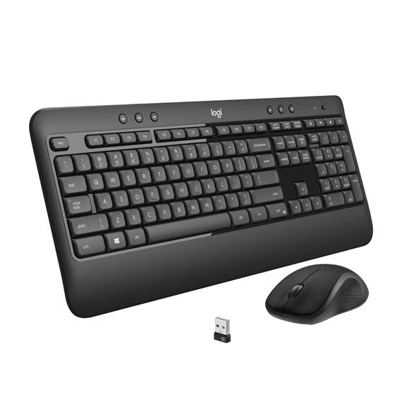 Logitech MK540 Advanced Wireless Keyboard and Mouse Combo for Windows, 2.4 GHz Unifying USB-Receiver, Multimedia Hotkeys, for PC, Laptop
