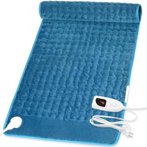 Deepsoon Heating Pad,Electric Heating Pads for Back,Neck,Abdomen,Moist Heating Pad for Shoulder,Knee,Arms,Legs,Dry/Moist Heat & Auto Shut Off,Christmas Gifts for Men and Women,Blue,40x20 Inch