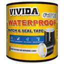 VIVIDA Waterproof Patch and Seal Tape, 4"  10' Waterproof Tape for Outdoor Use, Underwater Leaks Repair for Pool, Plumbing, Black, 1 Roll
