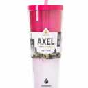 Manna™ Axel™ Plastic Tumbler & Straw Set - Pink
