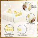 Graduation Decorations 100 PCS Class of 2026 Graduation Napkins Disposable Fancy Cute Gold White Polka Dot Cocktail Napkin Congrats Grad Tea Party Favors Supplies Plates Table Decor Dessert Cookies