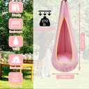 Light Up Kids Pod Swing Seat  Sensory Hammock Chair with Remote & Bluetooth App Control LED Lights, Inflatable Cushion, Pocket  Indoor & Outdoor Swing for Autism & Relaxation