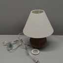 Dimmable Boho Table Lamp  Rattan & Bamboo Design