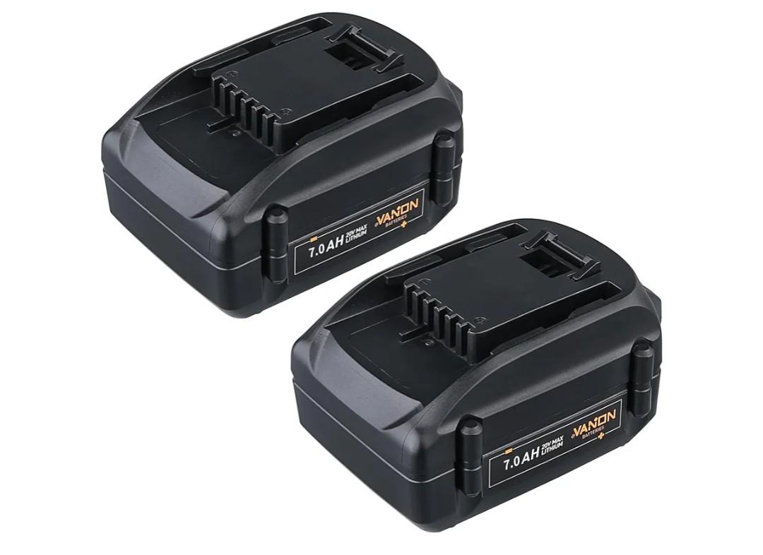 VANON 2Pack 7.0Ah WA3520 20V Lithium Ion Battery Replacement for Worx 20V Battery WA3520 WA3525 WG151s WG155s WG251s WG255s WG540s WG545s WG890 Compatible with Worx 20 Volt Cordless Power Tool