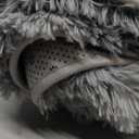 Runner Rug for Bedroom, 2x6 Soft Shag Fluffy Area Rugs for Girls Boy's Room, Plush Shaggy Carpet with Non-Slip Bottom for Living Room Dorm, Grey