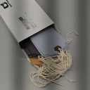 Outus 60 Pcs 4 3/4-in x 2 3/8-in Blank Large Paper Gift Tags with String and Reinforced Eyelet Wire Writable Price Tags Shipping Labels Inventory Labels(Brown, Black, Blue)