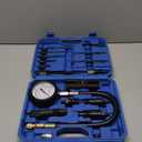 17pc Diesel Engine Compression Tester Kit, Diesel Compression Tester Cylinder Pressure Gauge for Diesel Cars and Trucks(Blue)