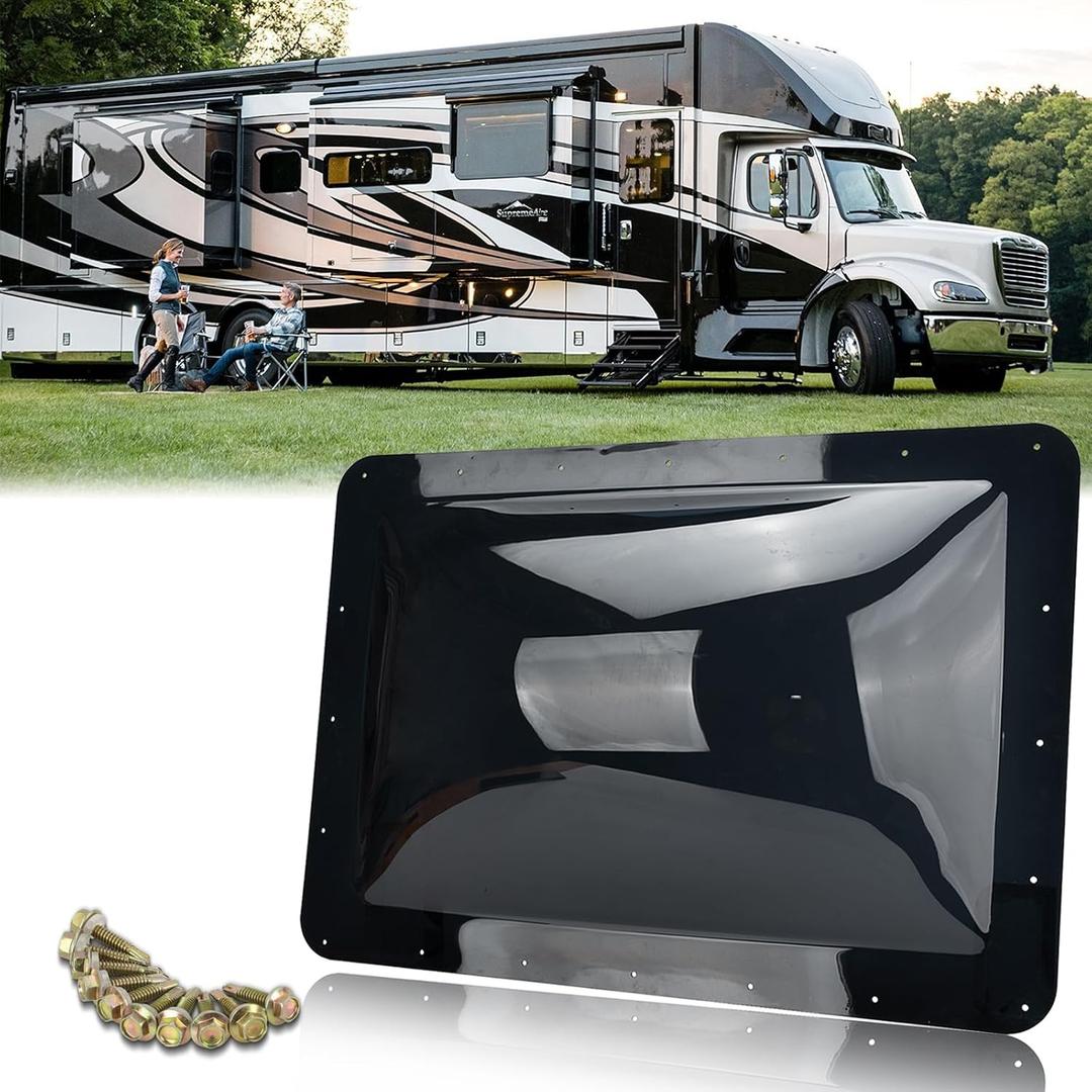 RV Skylight Outer Dome,18"x 26" OD Universal Skylight Fits All Standard 14" x 22" Skylight Openings, RV Shower Skylight for Camper Trailer Fifth Wheel Motorhome Truck (Smoke)
