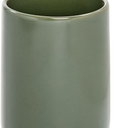 iDesign Ceramic Bathroom Tumbler for Countertop or Vanity Storage - Set of 1 Moss Green