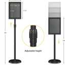 Relx Sign Holder Stand 8.5x11 inch - Adjustable Floor Standing Sign Holder - Signage Stand with Snap-Open Frame Display for Malls,Schools,Restaurants