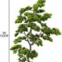 5ft Artificial Bonsai Tree - Large Faux Plants Indoor with Ceramic Pot, Realistic Fake Plants Decor for Home Office, Living Room, Farmhouse Zen Decor