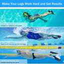 Gintenco Swim Fins, Kids Swim Training Fins for Lap Swimming, Travel Size Flippers with Mesh Bag, Silicone Swimming Fins, Size XL 42-44