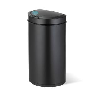 Home Zone Living 13 Gallon Automatic Trash Can with Motion Sensor Technology and Smooth Soft Closing Lid, Matte Black, 48 Liters