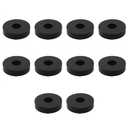 HJGarden 10PCS 30x7x10mm Black Circular Rubber Shock Absorber Washers Equipment Cushioning Pad for Furniture Industrial Metal Automotive Components Electrical Appliances
