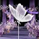 CAMINI Creative Butterfly LED Floor Lamp - Romantic Hanging Decoration for Wedding, Christmas (60cm/23.6in, White, 1PCS)