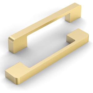 10 Pack 5 Inch(128mm) Kitchen Cabinet Handles Brushed Gold Cabinet Pulls Kitchen Cabinet Hardware Drawer Pulls for Cupboard Wardrobe
