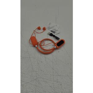 Wireless Neckband Earphones with LED BT5.3 20H Play time Water Resistant Noise Cancelling for Sports and Gaming (Orange)