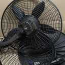 Lasko Oscillating Cyclone Pedestal Fan, Adjustable Height, Timer, Remote Control, 3 Speeds, for Bedroom, Living Room, Home Office, 18", Black, 1843