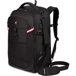 SwissGear 3766 Extra Large 48L Travel Backpack with USB Charging Port, Built-in RFID, Fits 16 Inch Laptop