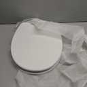 LUXE TS1008R Round Comfort Fit Toilet Seat with Slow Close, Quick Release Hinges, and Non-Slip Bumpers, (White)