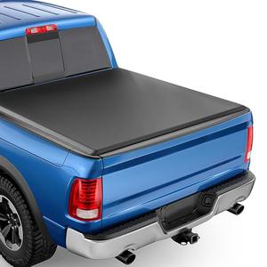 6FT Soft Quad fold Truck Bed Tonneau Cover for 2016-2026 Toyota Tacoma, Fit 6’/ 73.5-73.7" Fleetside/ Styleside Bed, Not fit Flareside/ Stepside(Excludes Trail Special Edition Storage Boxes)