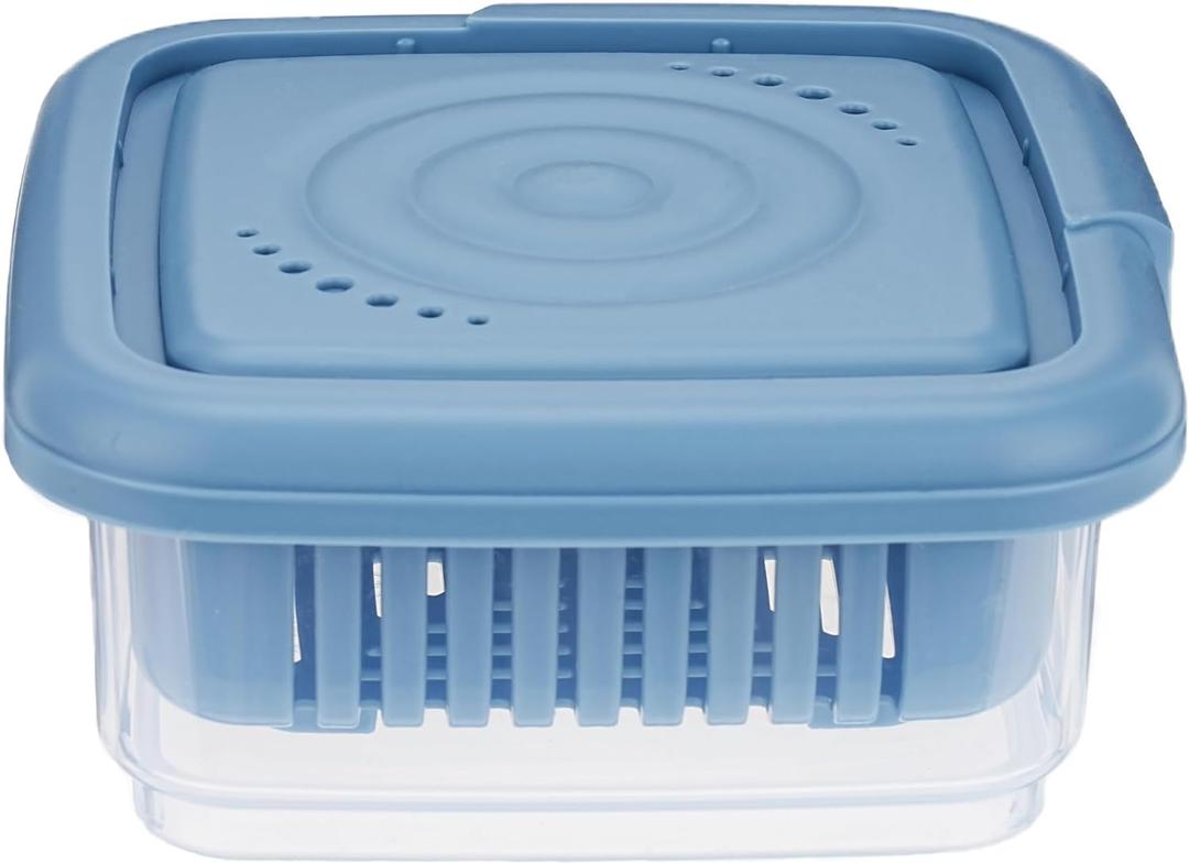 Soap Dish, Square Soap Travel Case with Drainage Layer, Leak-Proof Soap Container for Gym, Bathroom, Traveling, Camping, Soap Bar Shampoo Holder for Shower (Blue)