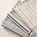 DWR Striped 3D Textured Weave Throw Pillow Covers 20x20 Set of 2, Polyester Cotton Blend in Black, Modern Farmhouse Decorative Pillow Cases for Couch Sofa Bed Living Room