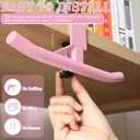 Geelin Bag Hook for Desk Table Heavy-Duty Backpack Hanger Clamp On Purse Holder Adjustable Under Desk Bag Hook for Headphones Handbag Hanger for Classroom Dorm Back to School(Pink)