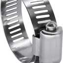 ROADFORMER 1.25" Worm Gear Hose Clamp - SAE 20 Size, Full Stainless Steel with 1/2" Band Width, Working Range 21mm - 44mm Hose Clamps, 10 Pack