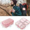 FYY Weekly Pill Organizer with Labels,8 Compartments Travel Daily Pill Case Airtight Moistureproof Large Pill Box to Hold Vitamins, Fish Oil, Supplements,Cotton Swab and Bandages-Pink