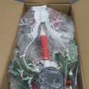 2 Pack Solar Christmas Light Outdoor Decoration Clearance, LED Candle, Snowman Christmas Light with Faux Pine Cones, Foliage Accents Garden Decorative Stake