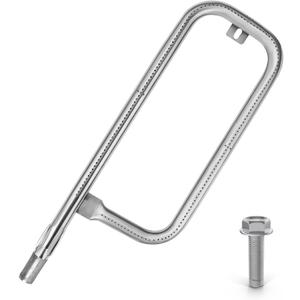 CANDANA Burner for Weber Q100, Q120, Q1000, Q1200, Baby Q Gas Grill, 17inch 304 Stainless Steel Burner Tube 386001, 386002, 516002, 516001, 50060001, 51060001 Replacement Part 69957, 41657 60040