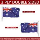Australia Australian Flag 3x5 Outdoor Double Sided- Heavy Duty Australian National Flags for wall with 2 Brass Grommets 4 Rows Stitched Australian Decorations