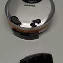 Gourmia Belgian Waffle Maker  Compact Design with Upright Storage, Adjustable Browning, and Easy-Clean Nonstick Ceramic Plates, Stainless Steel