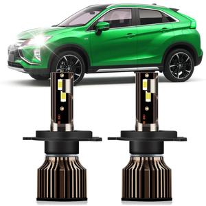 Fit For Mitsubishi Mirage 2014 2015 2016 2017 2018 2019 Light Bulbs, 30000LM Super Bright High Low Beam Light Bulbs, 6000K Cool White, With Cooling Fan, Plug and Play, Pack of 2