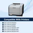 304A Black Toner Cartridge Replacement for HP 304A CC530A Works with HP Color LaserJet CP2025,CM2320fxi MFP,CM2320nf MFP,CM2320n MFP; Color CP2025dn ,CP2025n Printers (2 Pack)