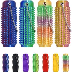Little Ouchies Pain Fidget, Pain Stim Fidget for Stress Relief & Focus, Little ouchies, Mini Fidget Toys, 3D Printed with Hard Spiky Fidget Massage Keychain (4PCS)