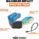 Shock Doctor Mouth Guard Sports, Hockey, Lacrosse, Baseball, Wrestling Moutguard, Gel Max Heavy Duty Protection & Custom Fit, Football Mouth Guard with Strap, Adult & Youth Mouthguard