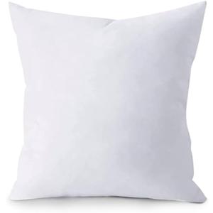 QUBA LINEN Throw Pillow Inserts (1 Piece, White), 18x18 Inches - Premium Cushion Fillers for Sofa, Bed, and Home Dcor (18x18 Inch)
