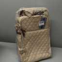 Rolling Backpack for Women,Travel Laptop Backpack with Wheels Roller Personal Item Backpack Wheeled Underseat Carry On Luggage,Fit 17Inch,Apricot