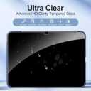 Mastten for iPad (A16) 11th Generation Case 11 Inch 2025 with Screen Protector, iPad 10th Generation Case 10.9 Inch 2022 Cute Slim Hard Translucent Back Full Protective Trifold Stand Cover, NavyBlue