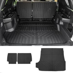 Cargo Mat Compatible with 2025 Toyota 4Runner 5 Seats Gas (Non Hybrid EV & i-Force MAX) Cargo Liner TPE Back Seat Cover Protector for 4 Runner Accessories (5 Seats, Trunk Mat + Backrest Mats)